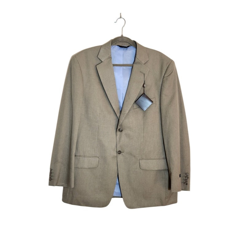 J. Ferrar Light Khaki Stripe Blazer Size 42R NWT