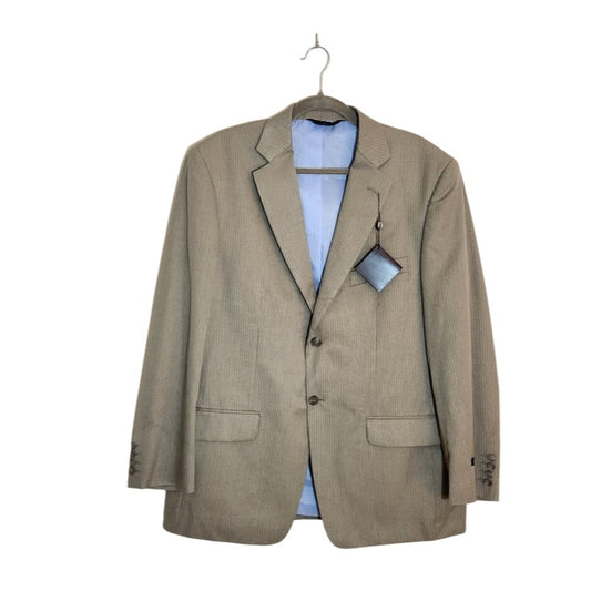 J. Ferrar Light Khaki Stripe Blazer Size 42R NWT