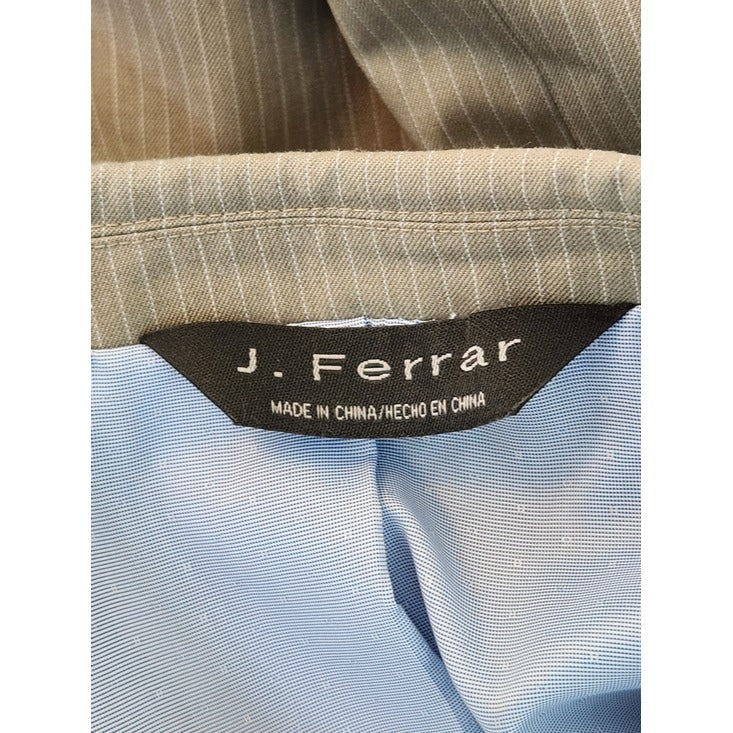 J. Ferrar Light Khaki Stripe Blazer Size 42R NWT