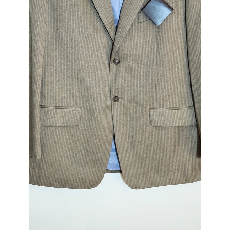 J. Ferrar Light Khaki Stripe Blazer Size 42R NWT
