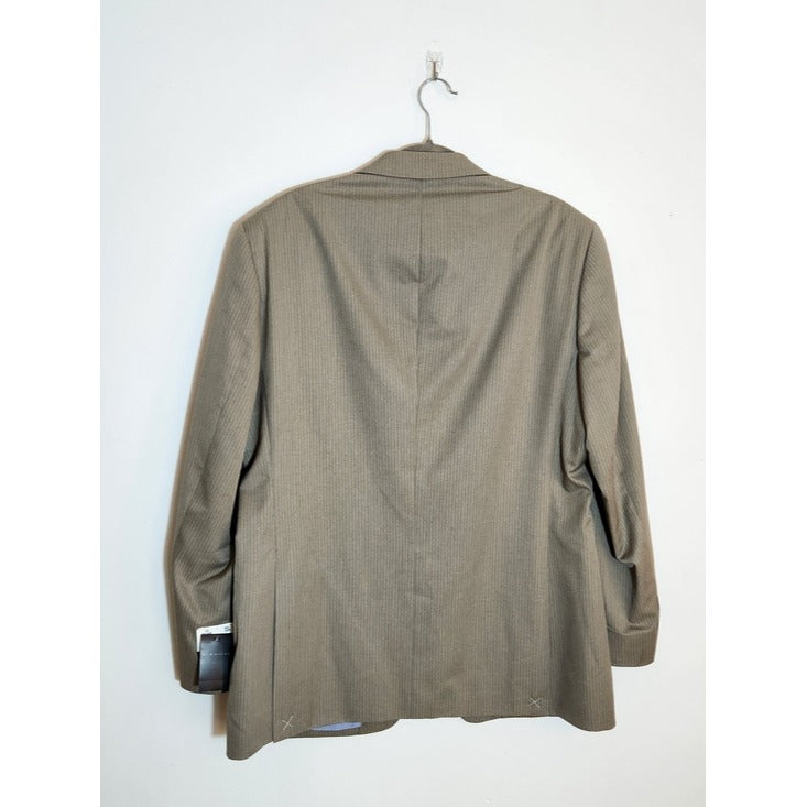 J. Ferrar Light Khaki Stripe Blazer Size 42R NWT