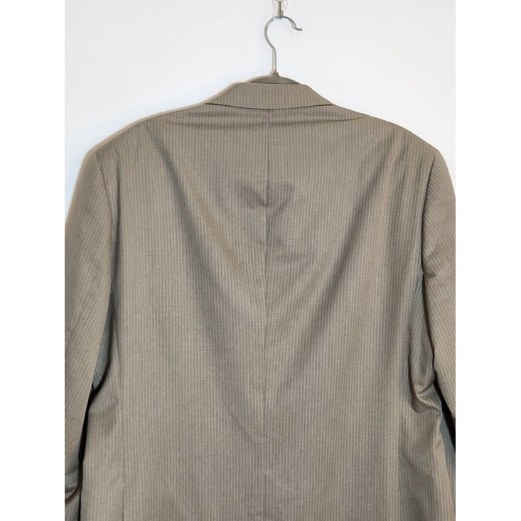 J. Ferrar Light Khaki Stripe Blazer Size 42R NWT