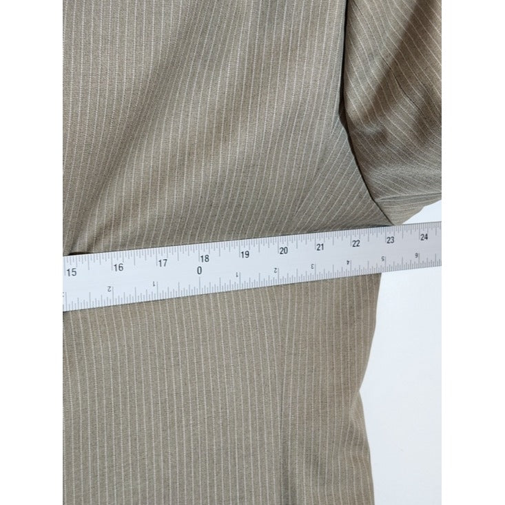 J. Ferrar Light Khaki Stripe Blazer Size 42R NWT