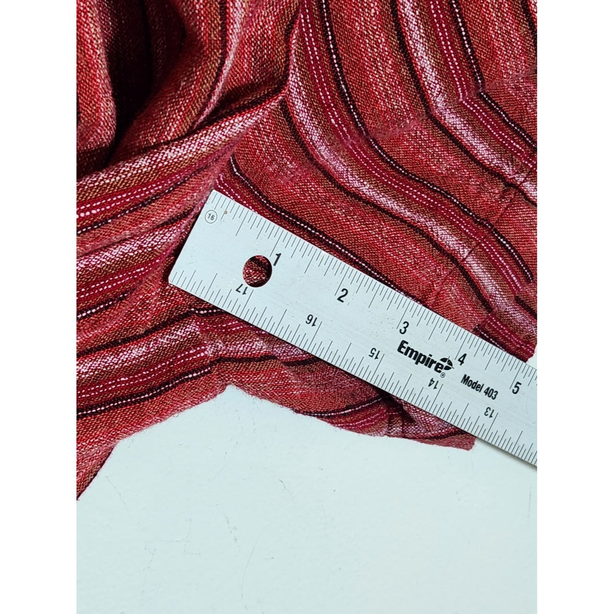 Briggs Burgundy Striped Boho Linen Blend Pull-On Shorts Size Large