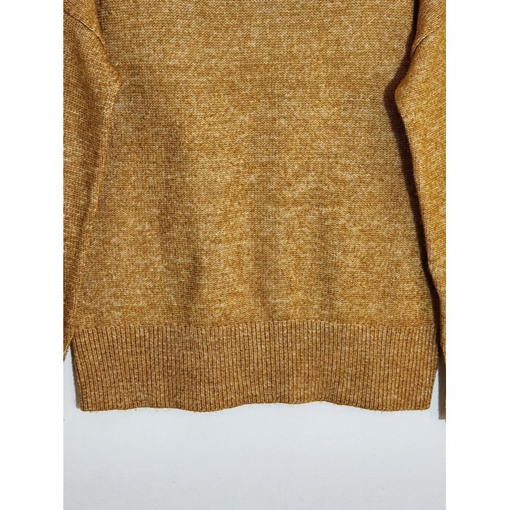 LOFT Mustard Gold Fuzzy Turtleneck Sweater Size Small