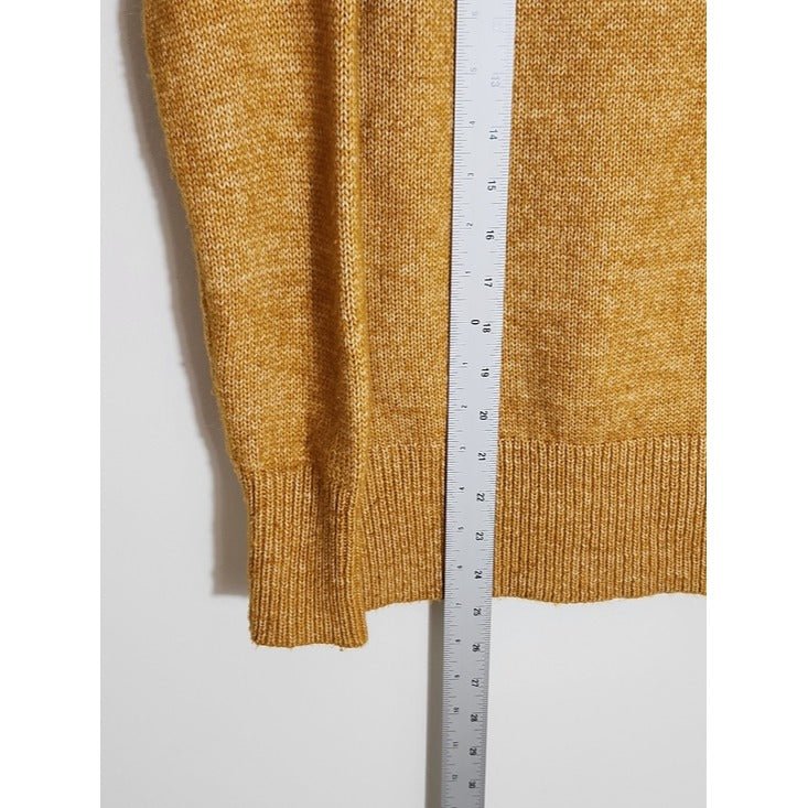 LOFT Mustard Gold Fuzzy Turtleneck Sweater Size Small