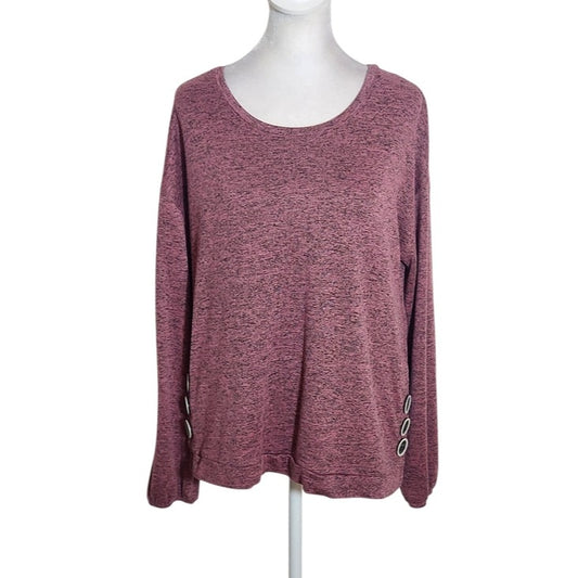 Cato Heather Pink Knit Pullover Size Small