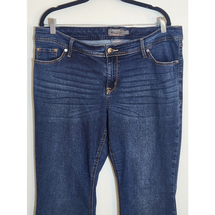 Torrid Dark Wash Luxe Slim Boot Bootcut Jeans Size 16