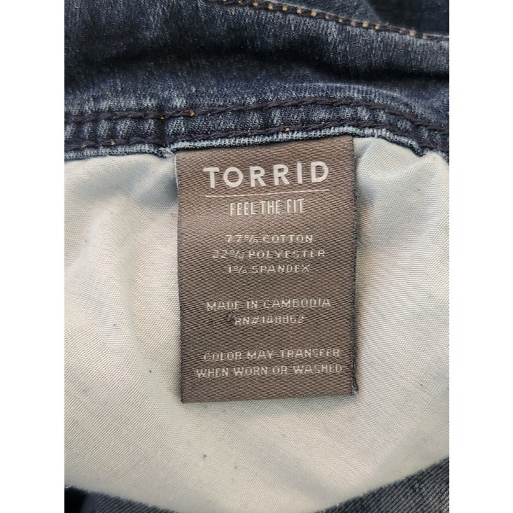 Torrid Dark Wash Luxe Slim Boot Bootcut Jeans Size 16