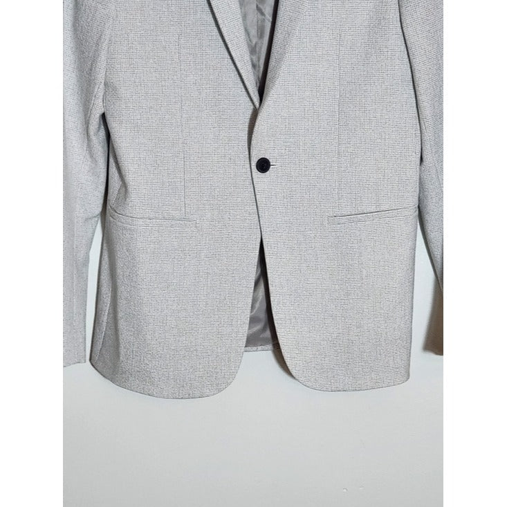 Topman Light Gray Textured Sport Coat Size 38R