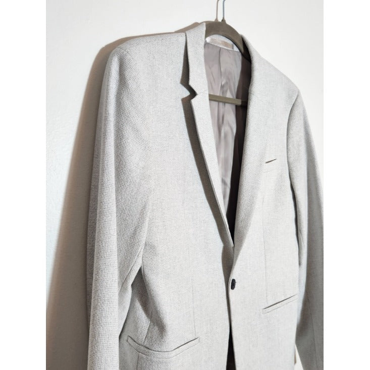 Topman Light Gray Textured Sport Coat Size 38R