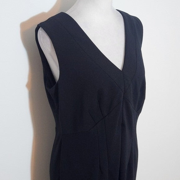Adrienne Vittadini Black Sleeveless Knit Dress Size 10 P Black Sleeveless Dress