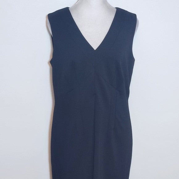 Adrienne Vittadini Black Sleeveless Knit Dress Size 10 P Black Sleeveless Dress