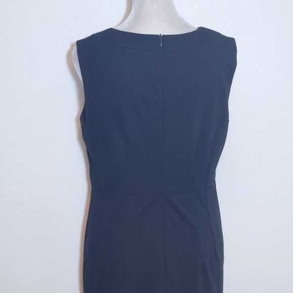 Adrienne Vittadini Black Sleeveless Knit Dress Size 10 P Black Sleeveless Dress
