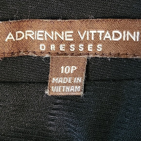 Adrienne Vittadini Black Sleeveless Knit Dress Size 10 P Black Sleeveless Dress