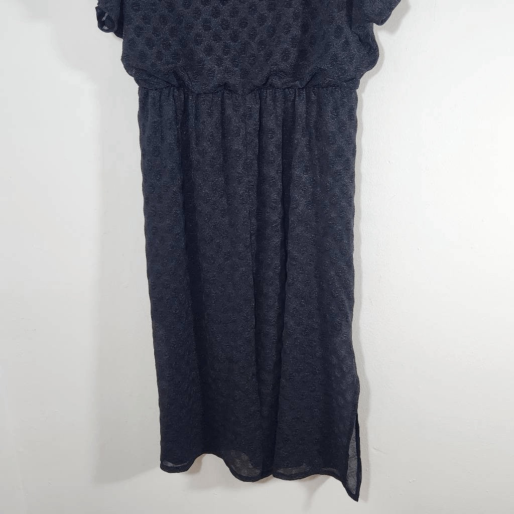 Lush Black Dolman Sleeve Midi Dress Size 2X Plus Size Black Party Dress