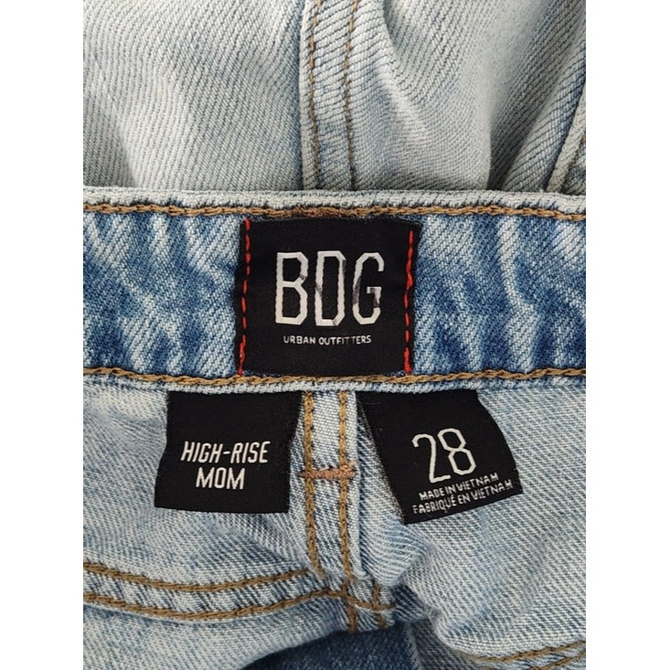 BDG High Rise Mom Jeans Tapered Distressed Denim Size 28