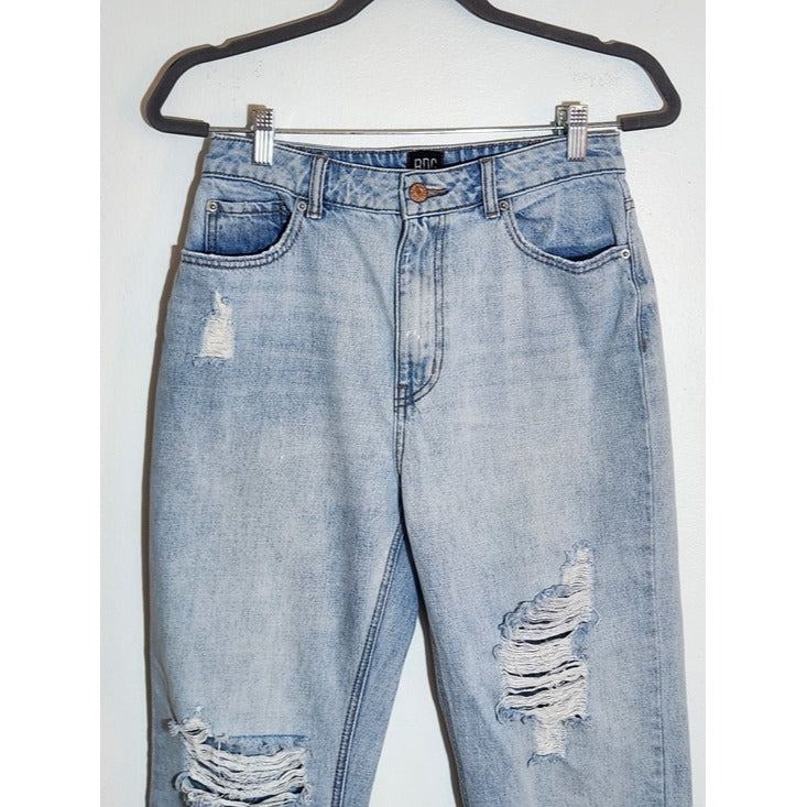 BDG High Rise Mom Jeans Tapered Distressed Denim Size 28