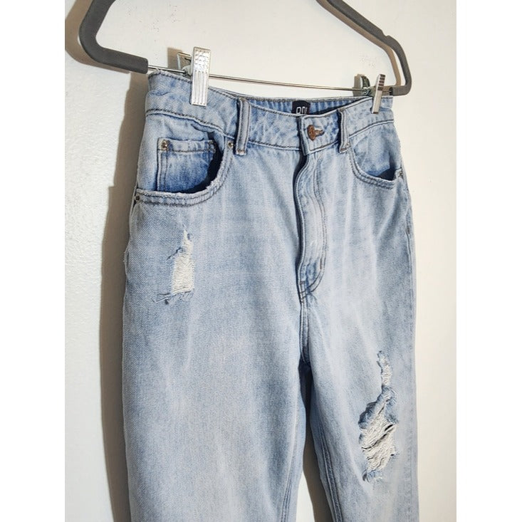 BDG High Rise Mom Jeans Tapered Distressed Denim Size 28