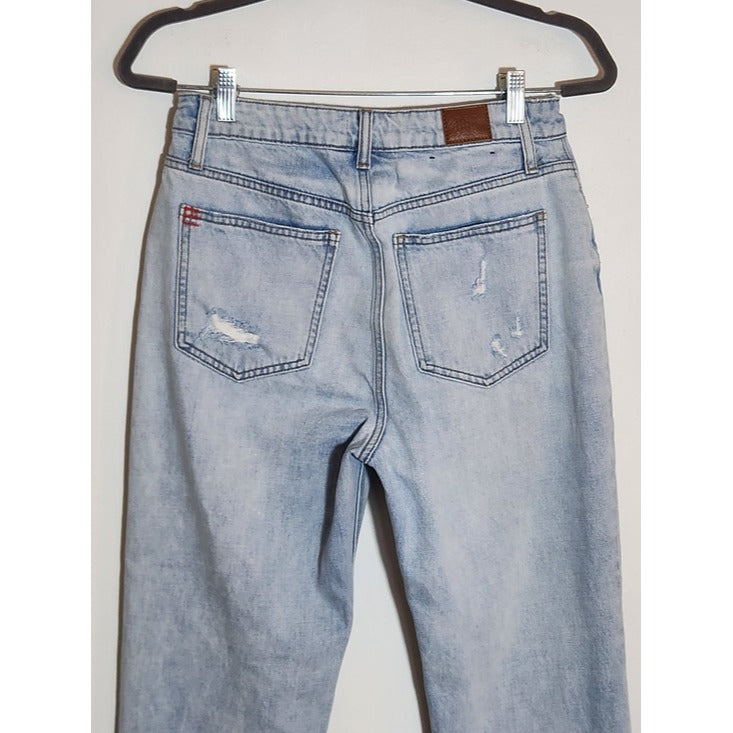 BDG High Rise Mom Jeans Tapered Distressed Denim Size 28