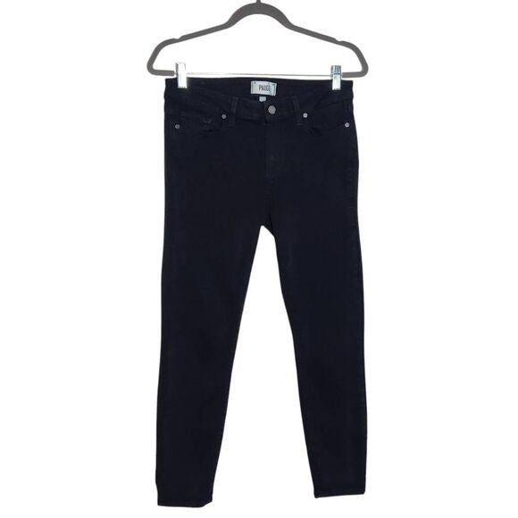 Paige Black Cropped Skinny Jeans Size 30