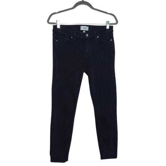 Paige Black Cropped Skinny Jeans Size 30