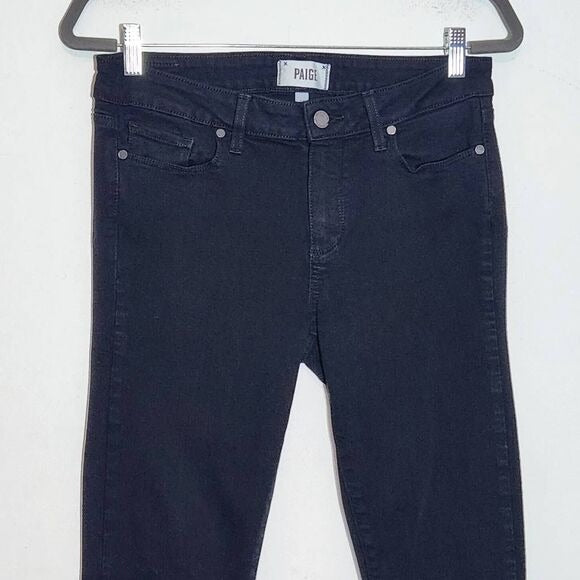 Paige Black Cropped Skinny Jeans Size 30