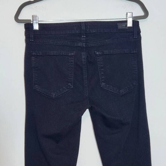 Paige Black Cropped Skinny Jeans Size 30