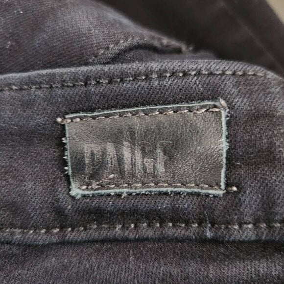 Paige Black Cropped Skinny Jeans Size 30