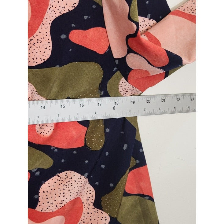 JODIFL Colorful Abstract Print Blouse Size Small