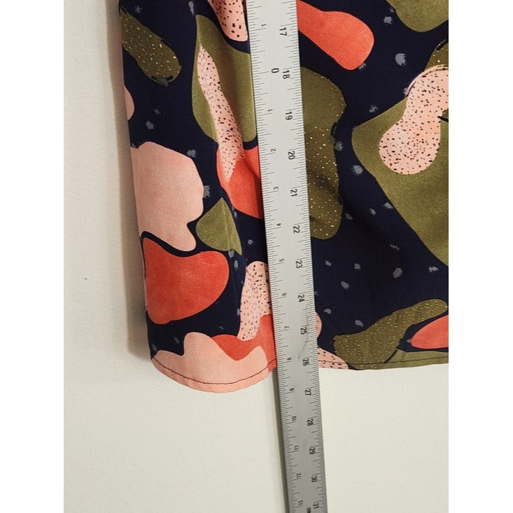 JODIFL Colorful Abstract Print Blouse Size Small