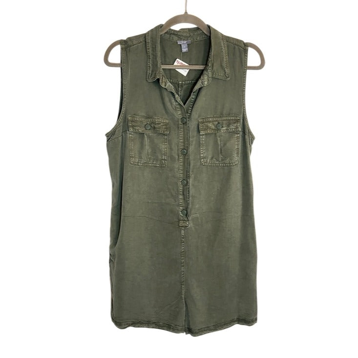 Aerie Army Green Sleeveless Utility Romper with Pockets Size Medium NWOT