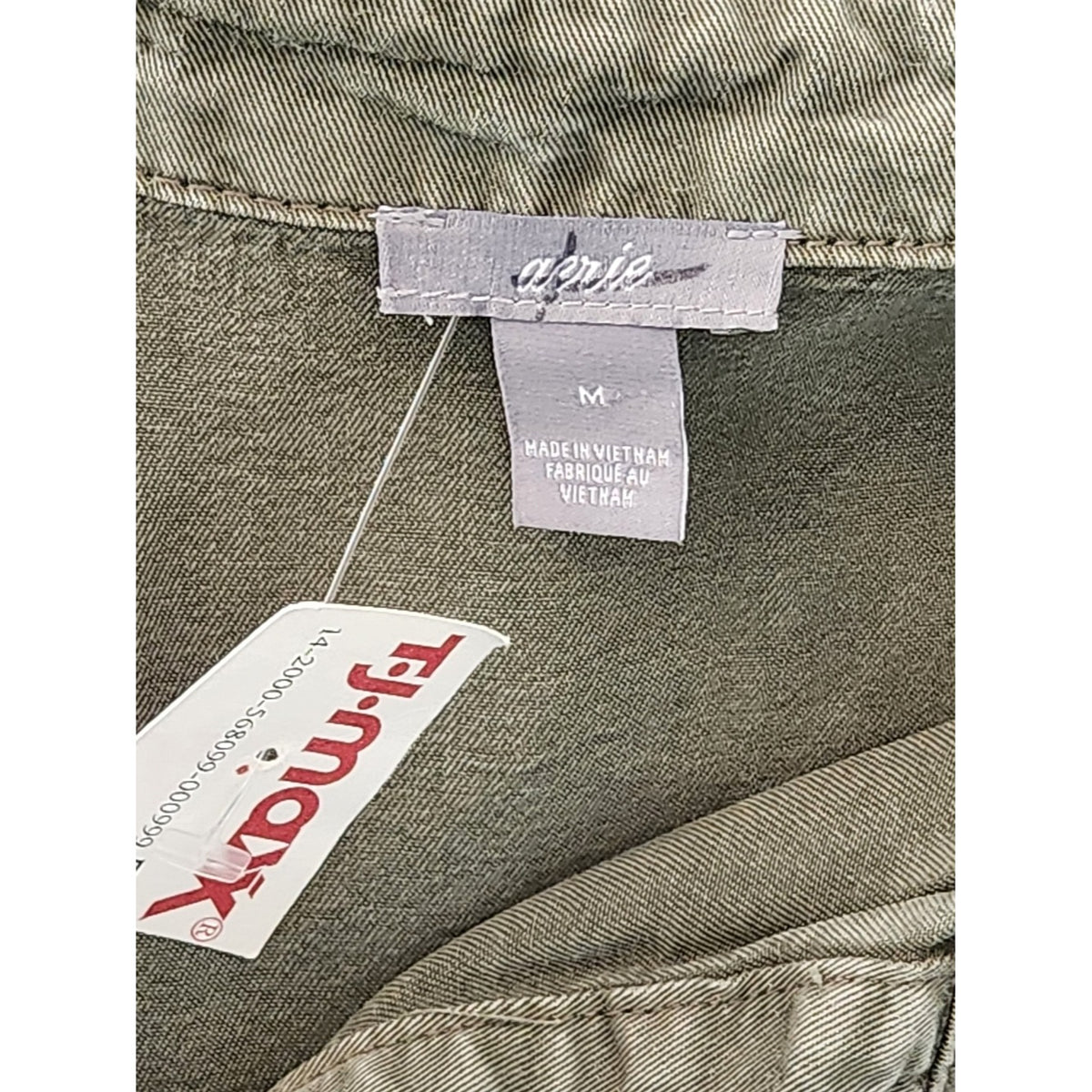 Aerie Army Green Sleeveless Utility Romper with Pockets Size Medium NWOT