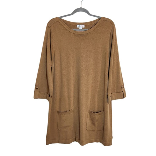D&Co Brown Tunic Sweater Size XL NWOT