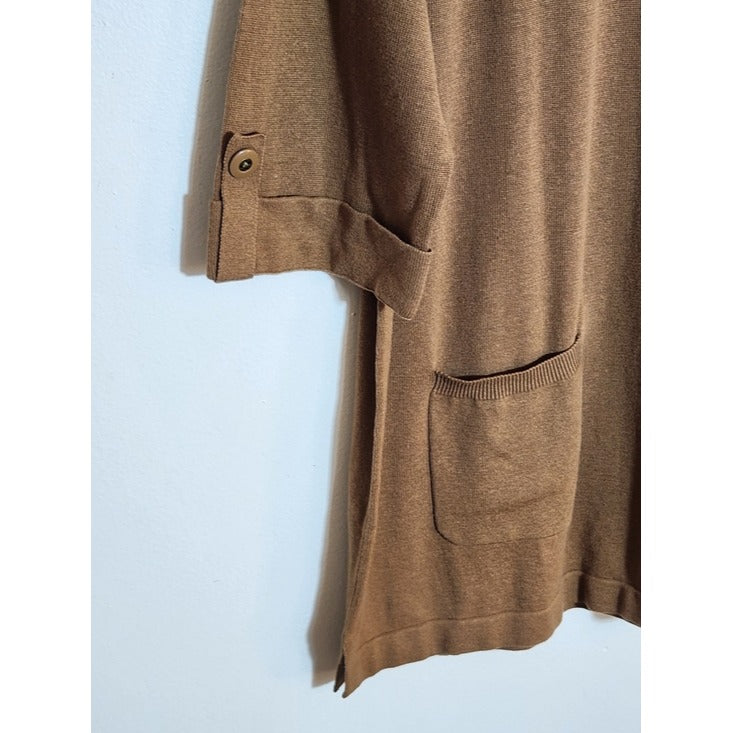 D&Co Brown Tunic Sweater Size XL NWOT