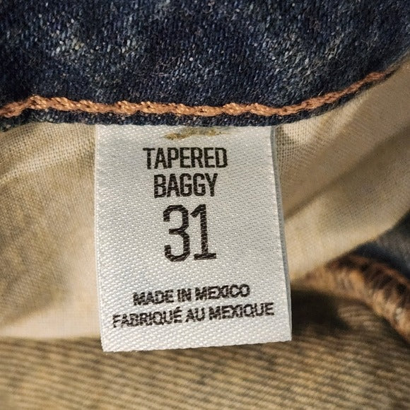 BDG Womens Distressed Baggy Tapered Jeans Size 31