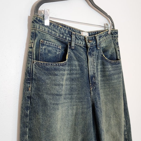 BDG Womens Distressed Baggy Tapered Jeans Size 31