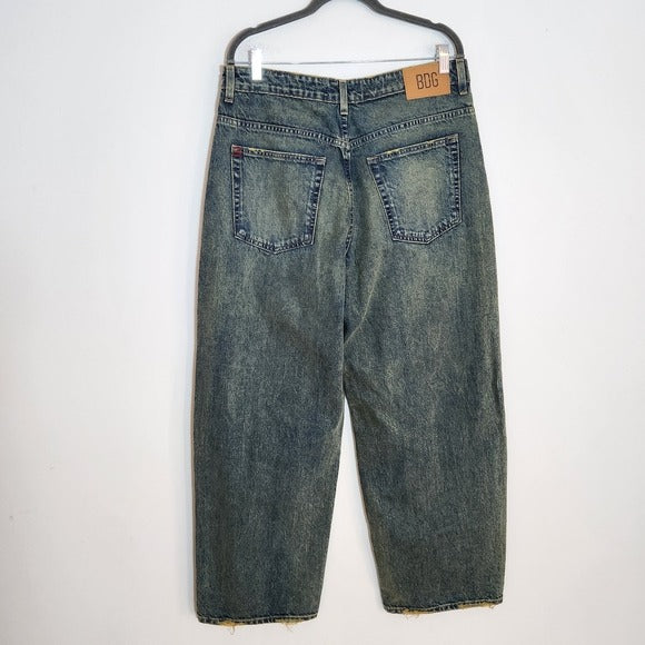 BDG Womens Distressed Baggy Tapered Jeans Size 31