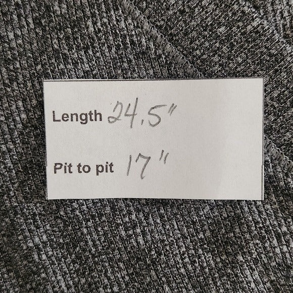Athleta Gray Ribbed Knit V-Neck Women's Henley Top Size Small Gray Henley