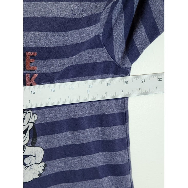 Disney Mens Blue Stripe The Mouse Pack Ringer Tee Size Small