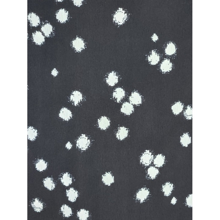 Oddy Black and White Dot Print Blouse Size with Full Sleeves 3XL
