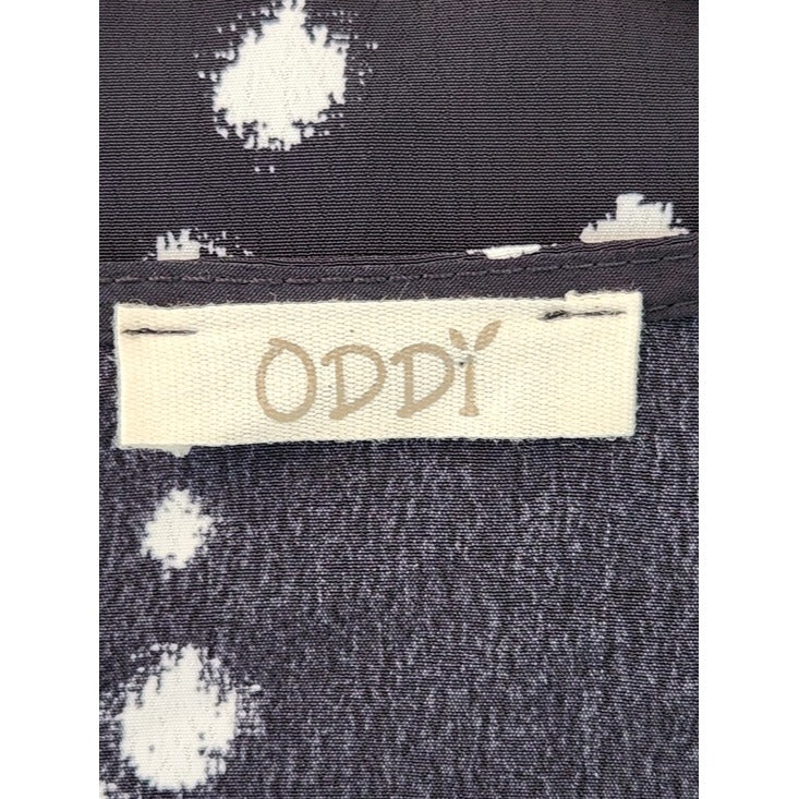 Oddy Black and White Dot Print Blouse Size with Full Sleeves 3XL
