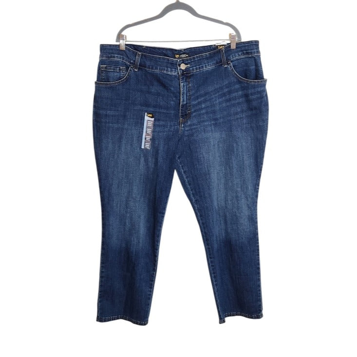 Lee Straight Leg Relaxed Fit Jeans Size 22W Petite NWT
