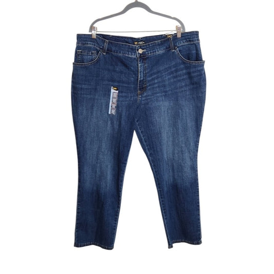 Lee Straight Leg Relaxed Fit Jeans Size 22W Petite NWT