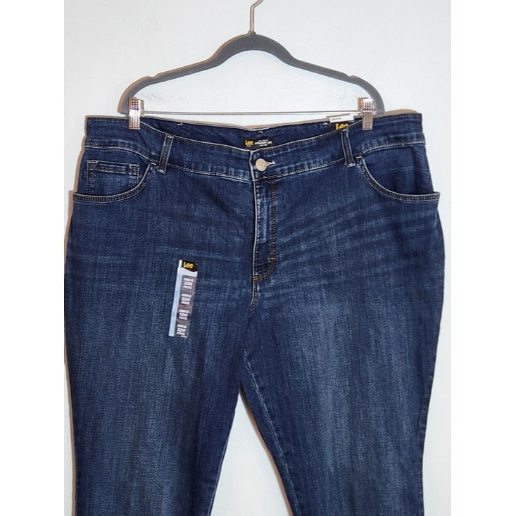 Lee Straight Leg Relaxed Fit Jeans Size 22W Petite NWT