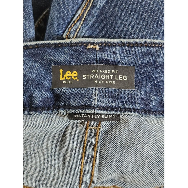 Lee Straight Leg Relaxed Fit Jeans Size 22W Petite NWT