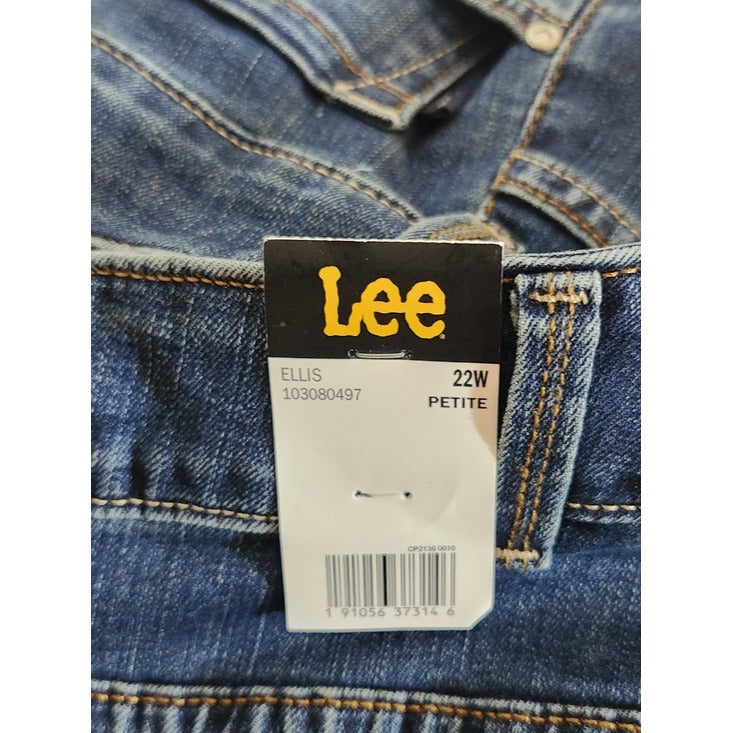 Lee Straight Leg Relaxed Fit Jeans Size 22W Petite NWT