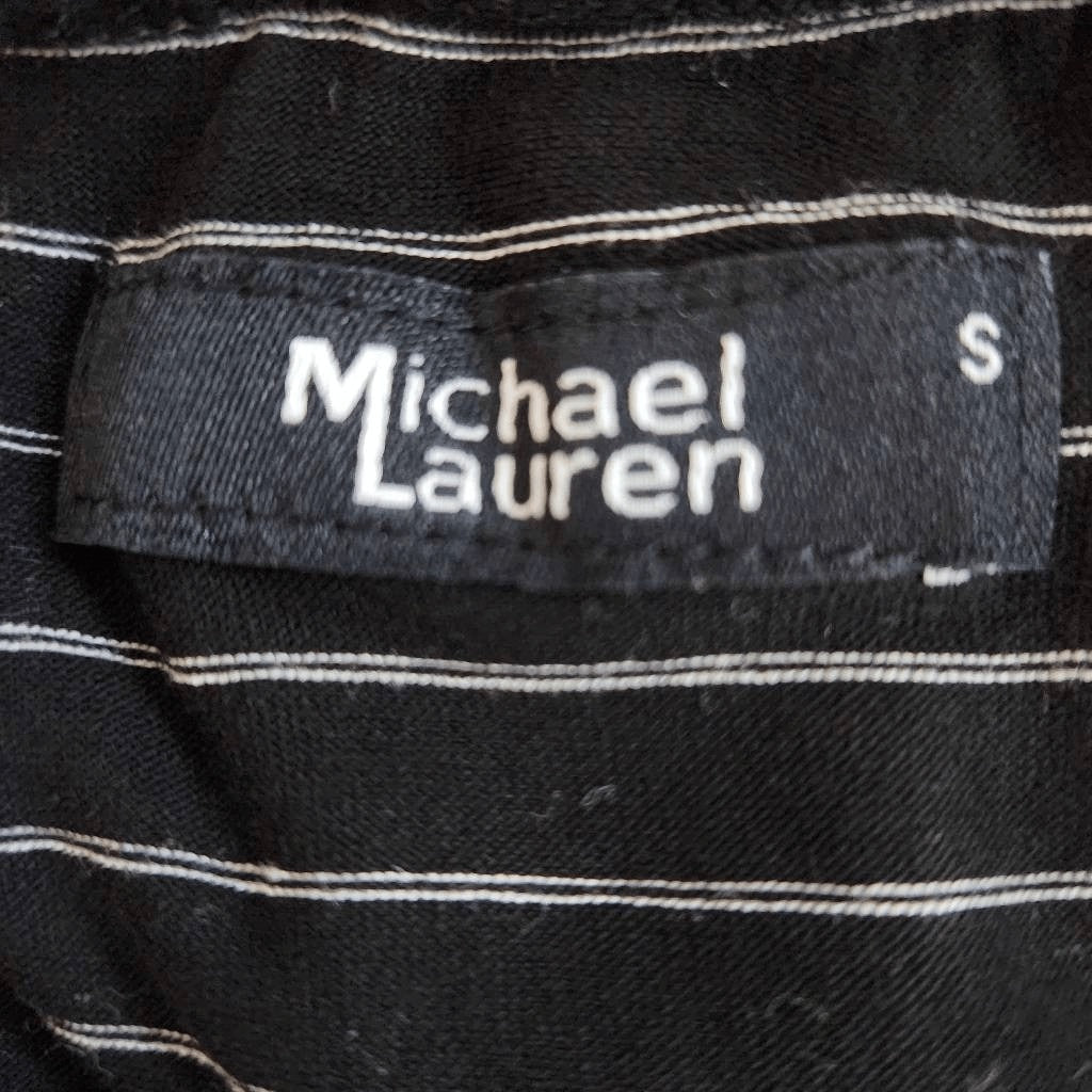 Michael Lauren Black Stripe Sleeveless Shift Dress Size Small NWT T-Shirt Dress