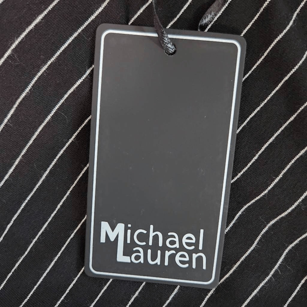 Michael Lauren Black Stripe Sleeveless Shift Dress Size Small NWT T-Shirt Dress