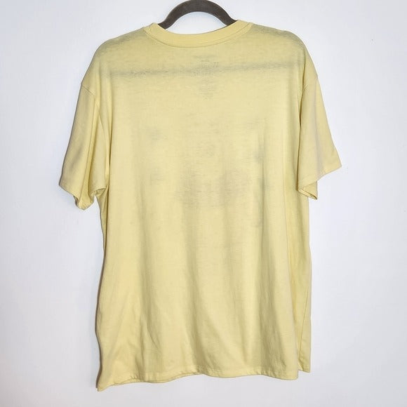 Disney Cross-stitch Winnie the Pooh Light Yellow Embroidered Tee Size XL